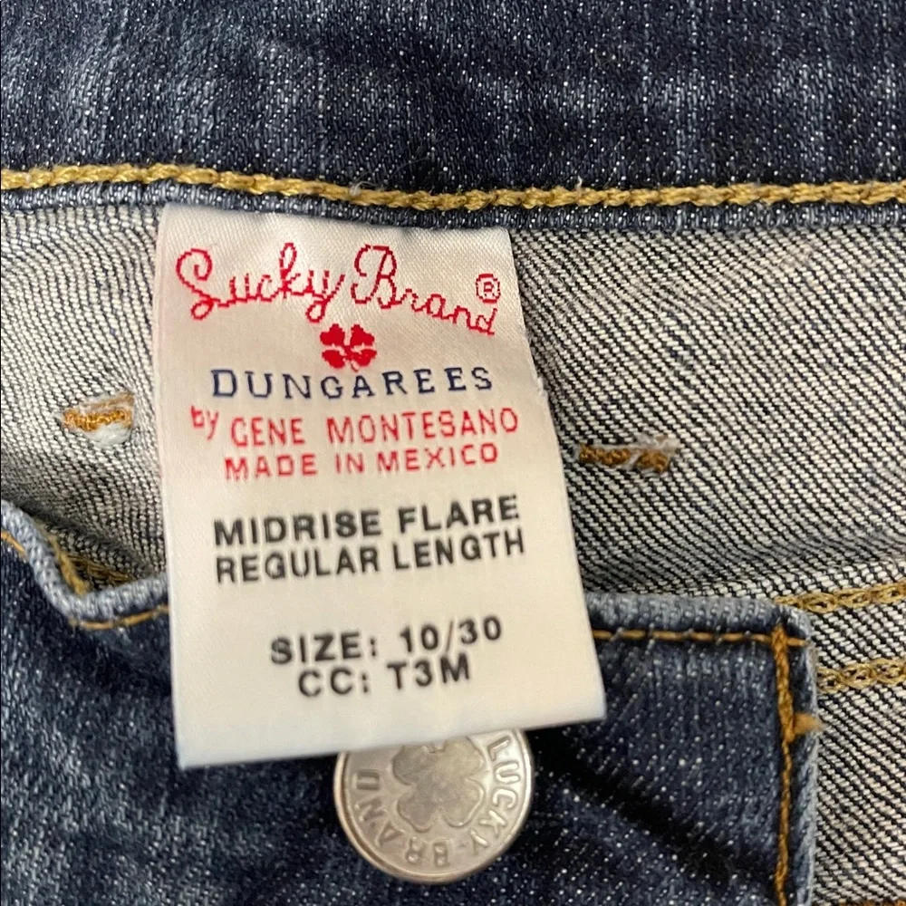 Y2K Lucky Brand Midrise Flare mid tone wash jeans women’s size 10